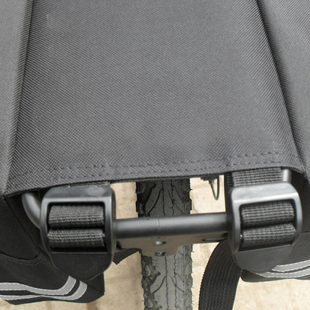 Wodoodporna torba rowerowa duża 8 kieszeni na bagażnik sakwa 18L, czarny