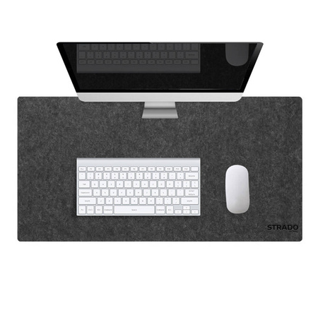 Desk mat mouse pad large Strado 90x45 (Gray)