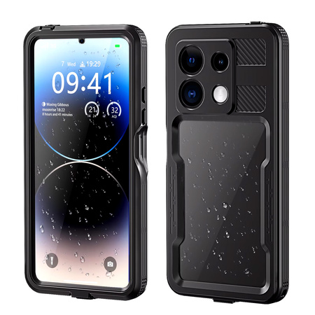 IP68 360+ strap waterproof case for Note 13 Pro 5G (Black)