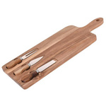 ORION Cutting and serving board for CHEESE with knives