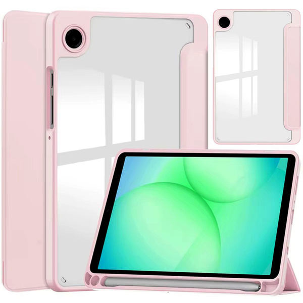 Etui Clear Pencil do Galaxy Tab A11+ 10.9 2025 X230/ X235/ X236 A9+ SM-X215/ X216, różowe
