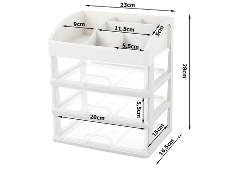 Szkatułka organizer na kosmetyki szuflady xxl