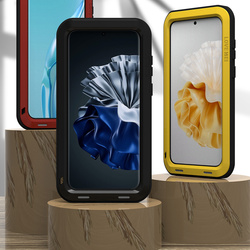 Etui Pancerne Love Mei do Huawei P60 / Huawei P60 Pro, czarne - ochronne z podstawką, dostęp do portów i przycisków