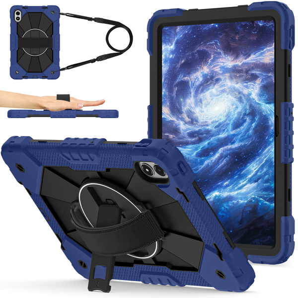 Etui pancerne z uchwytem do Redmi Pad Pro 2 12.1 2025/ Pad Pro 2024/ Poco Pad M1, granatowe