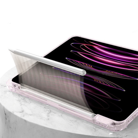 Hard Crystal case with stylus holder for Apple iPad 10.9 10 GEN 2022 / iPad 11 A16 11GEN 2025 - Pink