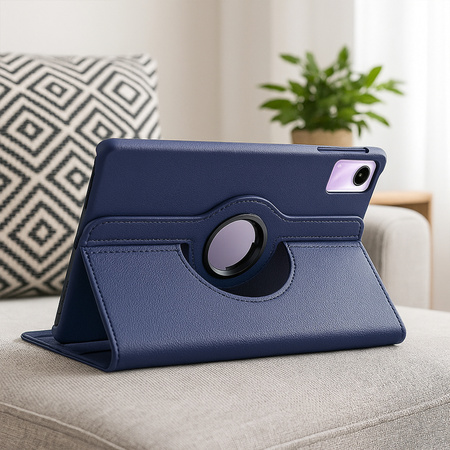 Puzdro otočné 360 na Xiaomi Redmi Pad SE 2023 11, tmavomodré - ochranné so stojanom, prístup k portom a tlačidlám