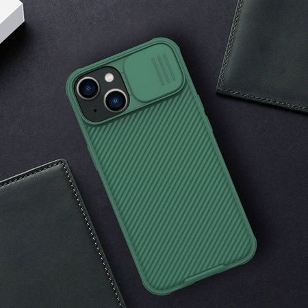 Puzdro Nillkin Camshield Pro na iPhone 14 Plus kryt fotoaparátu zadný kryt, čierne - ochranné so stojanom