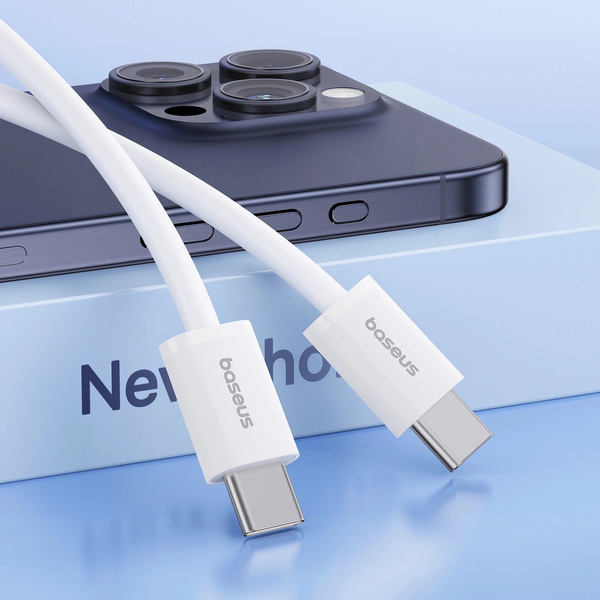 Kábel Baseus Superior Series ll USB-C 30W 480Mb / s 1m, biely