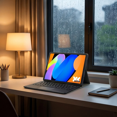 Etui z klawiaturą do Lenovo Idea Tab 11 2025, czarne - ochronne z podstawką