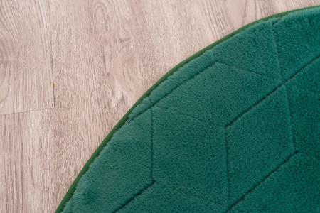 STRADO round Rabbit 3D plush soft like rabbit anti-slip carpet 120 BottleGreen