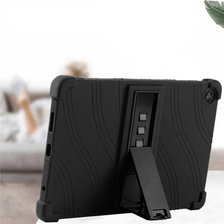 Etui Armor do T-Mobile T Tablet 2 10.1 5G 2025 pancerne, czarne - ochronne z podstawką