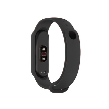 Pasek silikonowy do Xiaomi Mi Band 7, czarny - wymienny, wygodny na co dzień