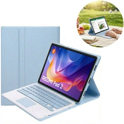 Etui z klawiaturą Bluetooth do Redmi Pad 2 11 2025, niebieskie