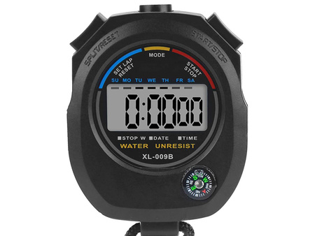 Electronic digital stopwatch with compass timer