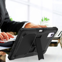 Etui pancerne do Lenovo Idea Tab Plus 12.1 2025 TB361FU TB361ZU, z podstawką, czarne