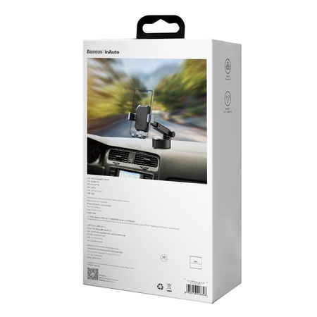 Gravity car mount for Baseus Tank phone with suction cup (black)