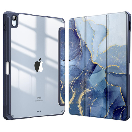 Puzdro grafické na Apple iPad 10.9 2022 Gen 10 / 11 2025 A16 Gen 11 s klapkou, morské - ochranné so stojanom