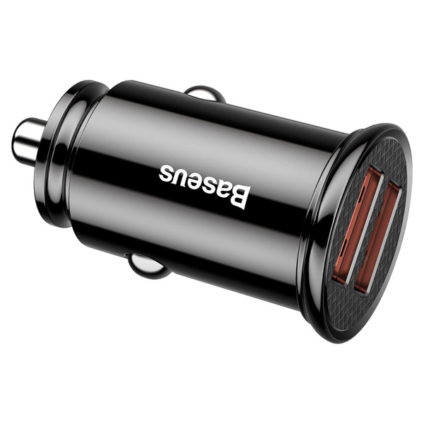 Baseus Circular inteligentná nabíjačka automobilová 2x USB QC3.0 Quick Charge 3.0 Scp Afc 30W