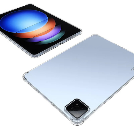 Puzdro Silikónové na Xiaomi Pad 7 / Pad 7 Pro 11.2 / Xiaomi Pad 7 Pro, priehľadné - ochranné so stojanom