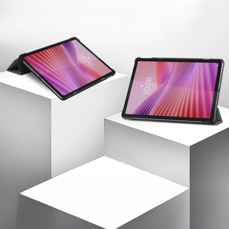 Puzdro Smart na Lenovo Tab 10.1 2025 s klapkou / Lenovo Tab, sivé - ochranné so stojanom