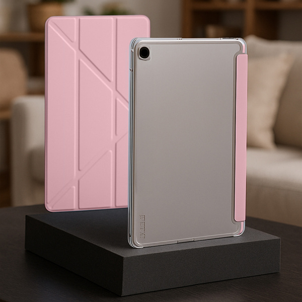 Etui Clear Trifold do Samsung Galaxy Tab S6 Lite 2022 / 24 10.4 - ochronne, różowe