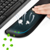 Zestaw ergonomicznych żelowych podkładek pod mysz nadgarstek 3 szt, czarny