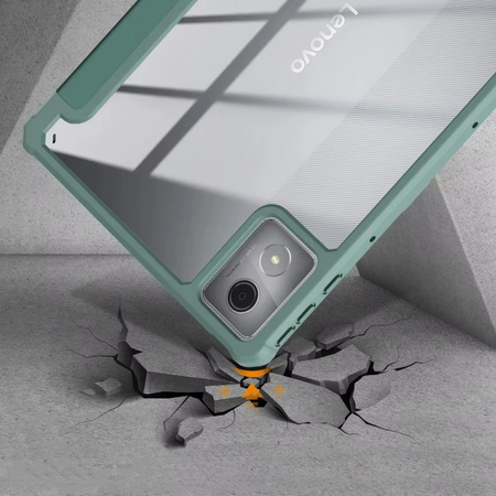 Puzdro s klapkou Clear na Lenovo Tab K11 Plus 11.45 / Lenovo K11 Plus, zelené - ochranné so stojanom