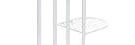 KWIETNIK Metalowy duży stojący stojak na kwiaty rośliny 6 donic 97cm XL, biały