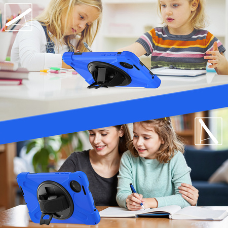Puzdro pancierové Shockproof s držiakom na Xiaomi Redmi Pad SE 8.7 2024 / Redmi Pad SE 8.7, modré - ochranné
