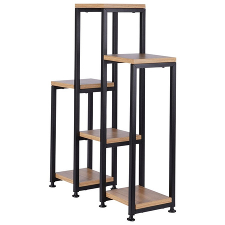 Flower stand metal black 6-tier