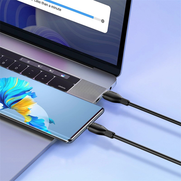 Kábel Baseus Pudding Series USB-C 100W 1,2m, čierny