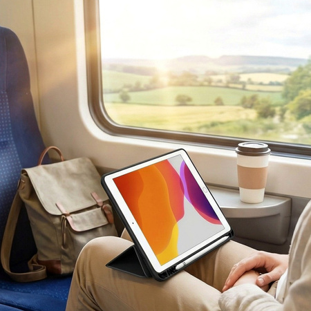 Puzdro Smart case na Apple iPad Mini 4 5 2015 / 2019 s klapkou wake up sleep / Apple iPad Mini 4 / Apple iPad Mini 5, čierne - ochranné
