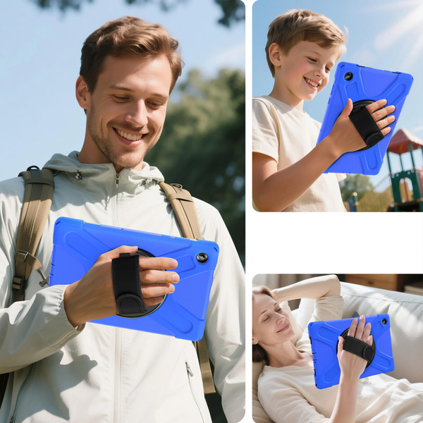 Etui do Samsung Galaxy Tab A11 Plus 10.9 2025 - Pancerne z uchwytem i paskiem
