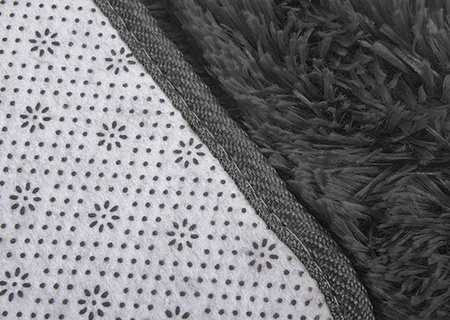 Dywan Shaggy antypoślizgowy nowoczesny salon miękki puszysty 60x120, ciemnosrebrny