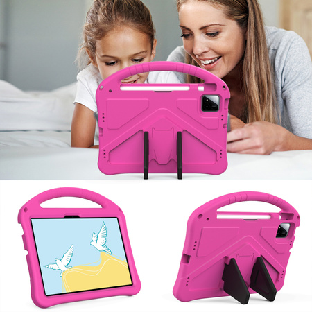 Puzdro FunColor na Xiaomi Pad 7 / Pad 7 Pro 11.2 pancierové / Xiaomi Pad 7 Pro, ružové - ochranné so stojanom