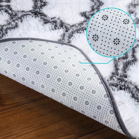 Dywan do salonu shaggy DECOR antypoślizgowy miękki puszysty modny 200x250 White Lantern