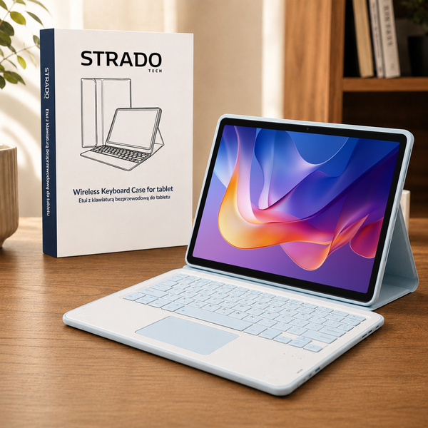 Puzdro s klávesnicou Bluetooth na Redmi Pad 2 11 2025, modré - ochranné so stojanom