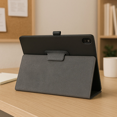 Puzdro Slim s klapkou na Lenovo Tab M10 10.1 2022 3 Gen / 3rd Gen, čierne - ochranné so stojanom