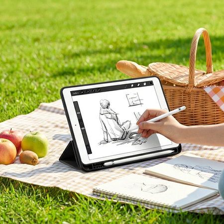 Puzdro Smart case na Apple iPad Mini 4 5 2015 / 2019 s klapkou wake up sleep / Apple iPad Mini 4 / Apple iPad Mini 5, čierne - ochranné
