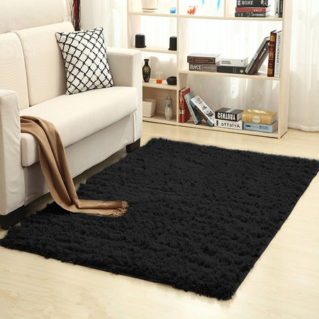 Shaggy Strado room carpet 200x290 BlackSky (Black)