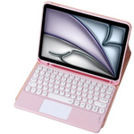 Etui z klawiaturą do Apple iPad Air 13 M2 2024 M3 2025 Gen 6 7 / iPad Air 13 Gen. 6 A2898, różowe - ochronne