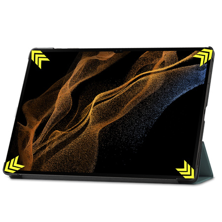 Puzdro Smart na Galaxy Tab S9 Ultra / S10 Ultra 14.6 X910 X916 X926, zelené - ochranné so stojanom