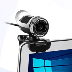 Kamera internetová mikrofón na lekcií práce video PC laptop A859 z držiakom, čierna