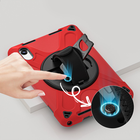 Etui Shockproof z uchwytem do Lenovo Tab M11 10.95 TB330FU TB330XU TB331FC, czerwone