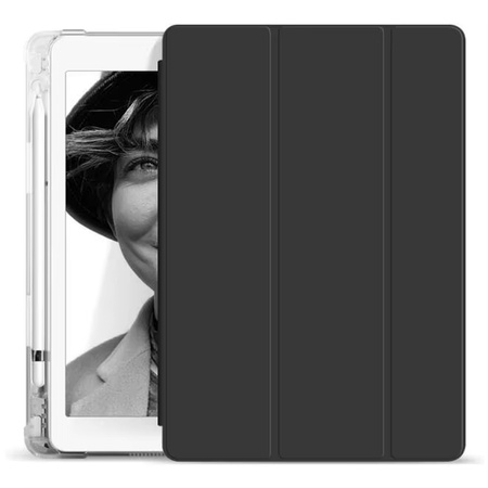 Hard Crystal case with stylus holder for Apple iPad 10.9 10 GEN 2022 / iPad 11 A16 11GEN 2025 - Black