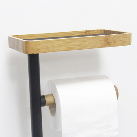 Metalowy stojak na papier toaletowy 3w1 Szczotka toaletowa wolnostojąca półka