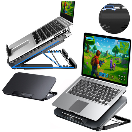 Nastaviteľná Chladiaca podložka pod laptop 12-17″ protišmyková, biely