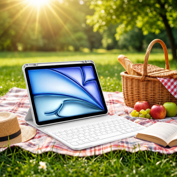 Etui 360 z klawiaturą do Apple iPad 10.9 2022 Gen. 10 / 11 2025 A16 Gen. 11 / Apple iPad 11 2025 / Apple iPad 10 2024, różowe - ochronne