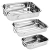 Rectangular steel roasting pan 3 pcs.