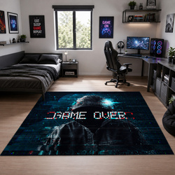 Dywan gamingowy dla gracza mata pod fotel antypoślizgowy GameOver